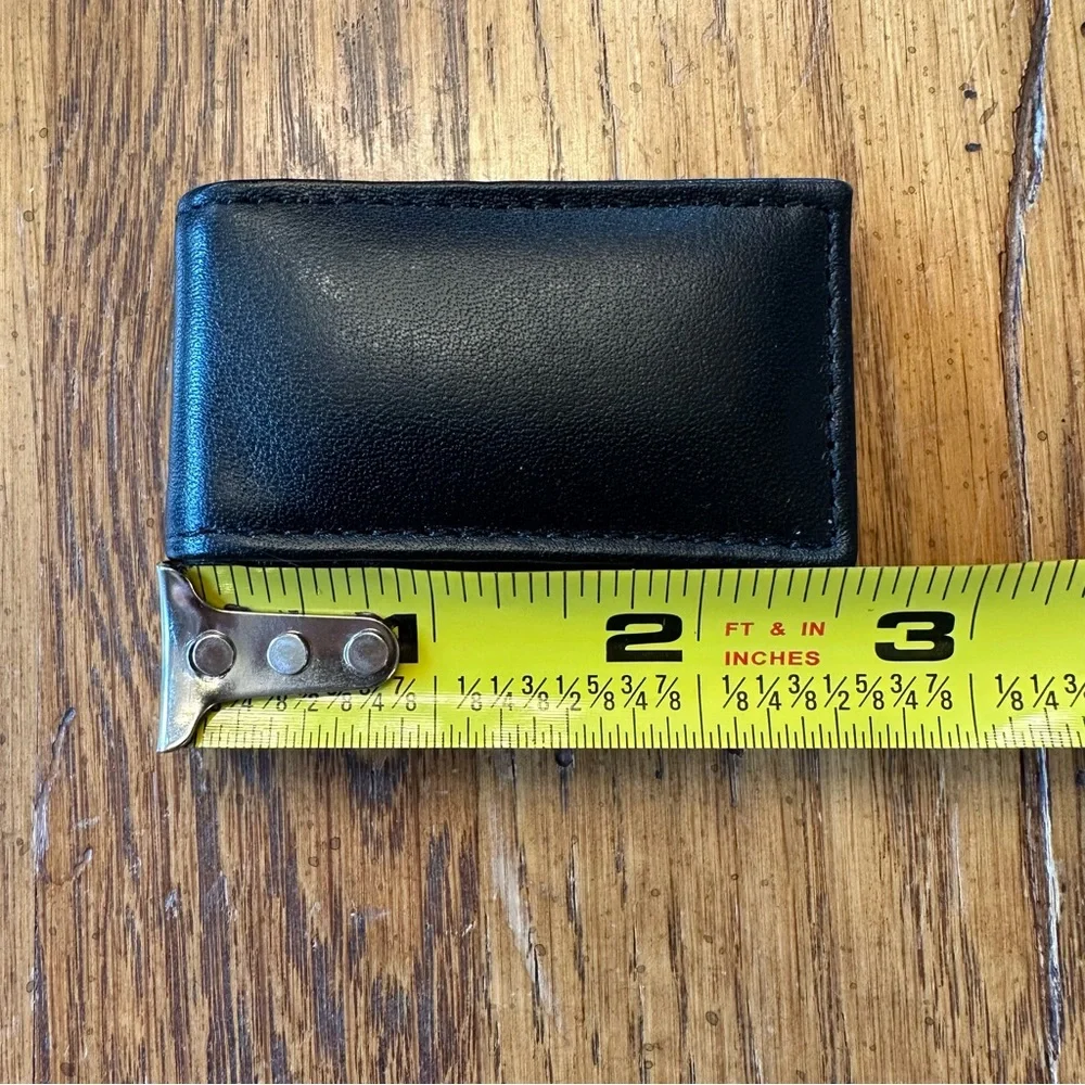 🌸3 for $20🌸 Black Leather Magnetic Money Clip NWOT
